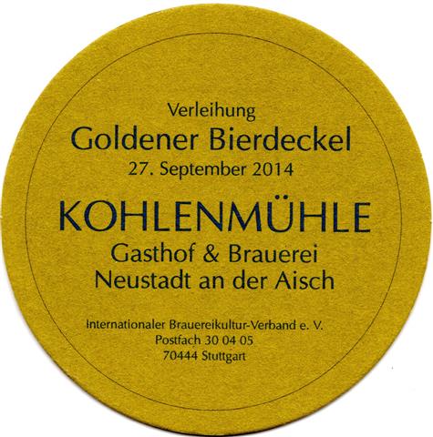 neustadt nea-by kohlen ibv 4b (rund215-goldener bierdeckel 2014)